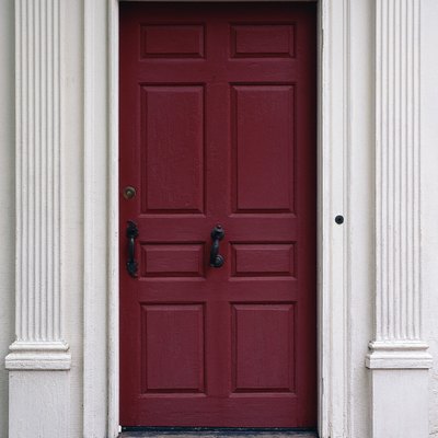 Door in white frame