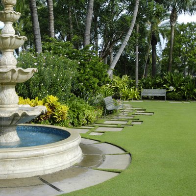 Fountain & Bench