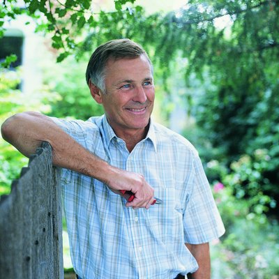 Portrait of a Senior Male Holding Secateurs
