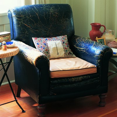 Armchair with Cracked Leather