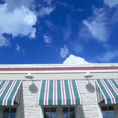 Awnings on building exterior