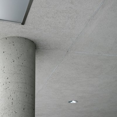 Concrete pillar under ceiling