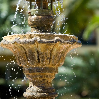 Water falling from fountain