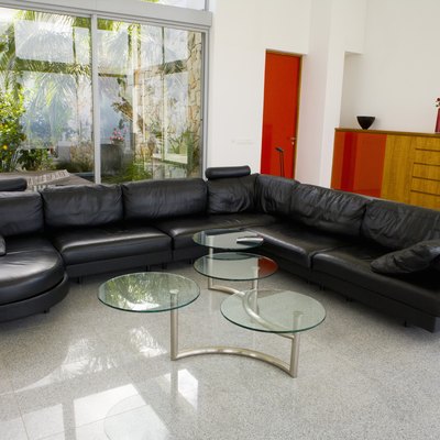 Modern living room and atrium