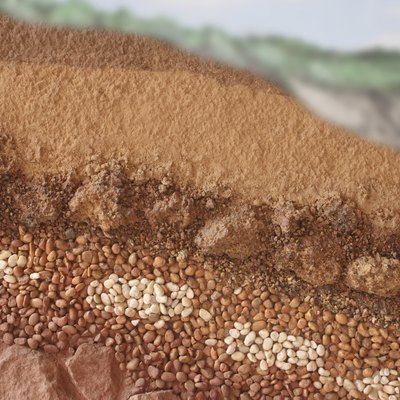 Layer of soil underground background