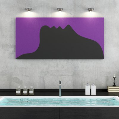 Minimalist bathroom with sunken bath