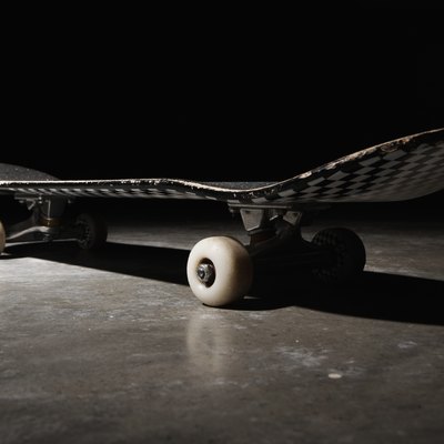 Skateboard on concrete floor