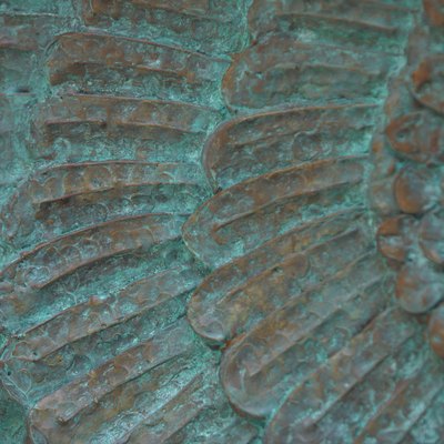 Close-up of turquoise relief