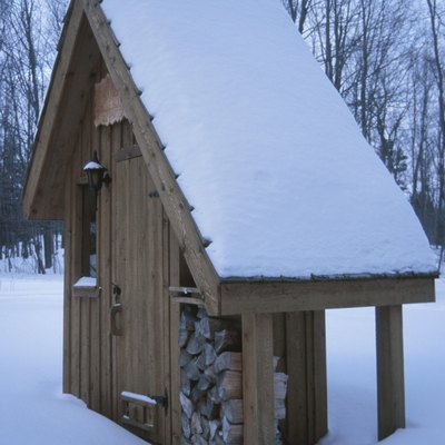 Shed with firewood