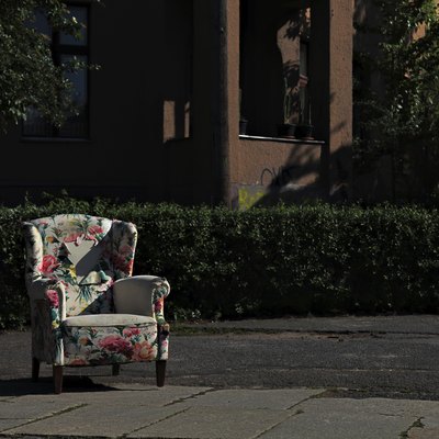 discarded sofa-2- on the street