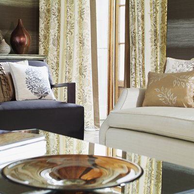 Interior of three seater sofa in living room