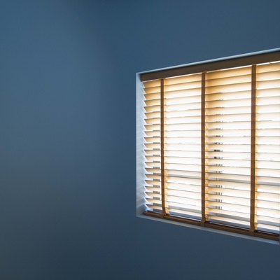 Blue wall with window