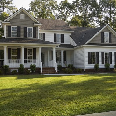 Exterior of house in suburbs