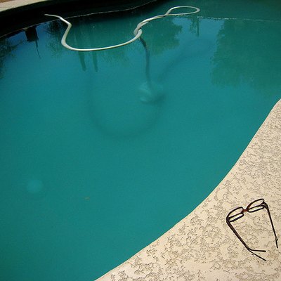 Murky pool water.