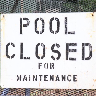 Collapsed pool is off-limits.