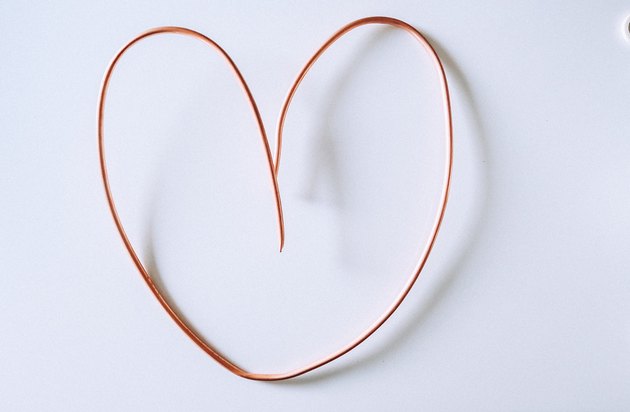 Heart shaped copper piping