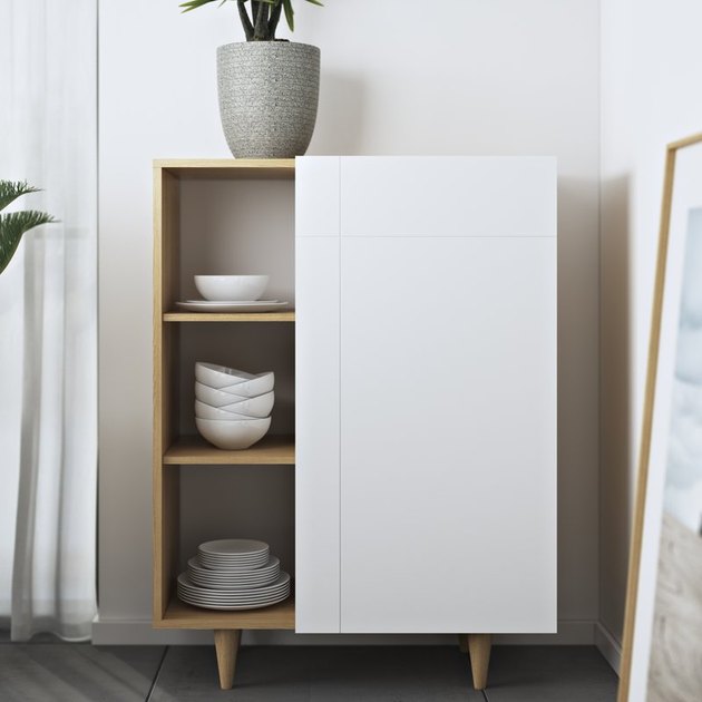 Scandinavian inspired white accent chest