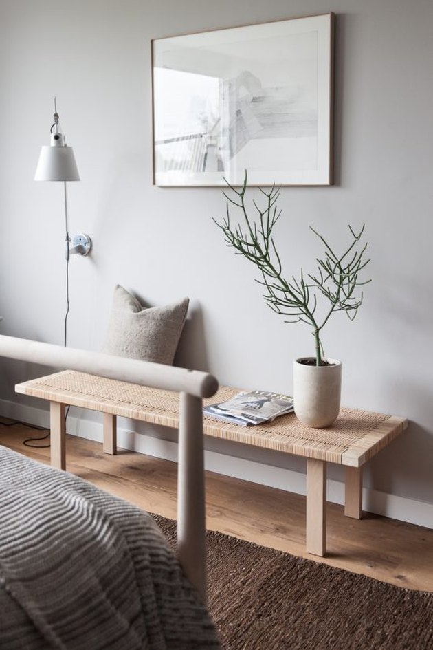 gray tone-on-tone bedroom