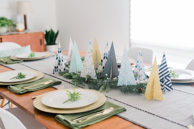 This DIY Paper Christmas Tree Centerpiece is perfect for holiday entertaining.