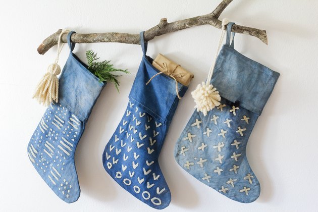 DIY indigo batik stockings