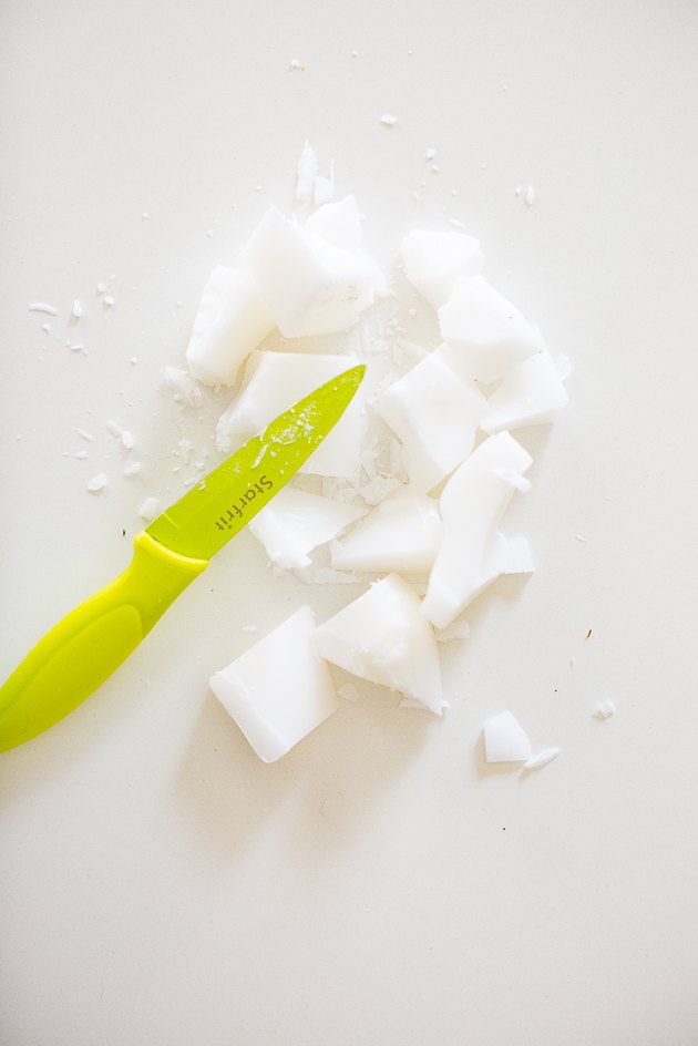 Cut wax into small pieces