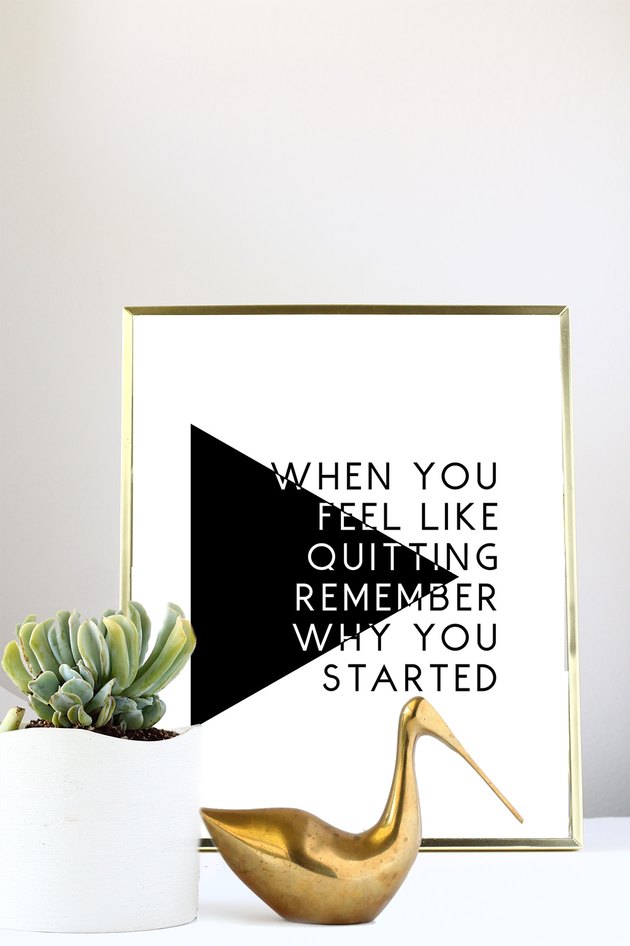 black and white typography art print