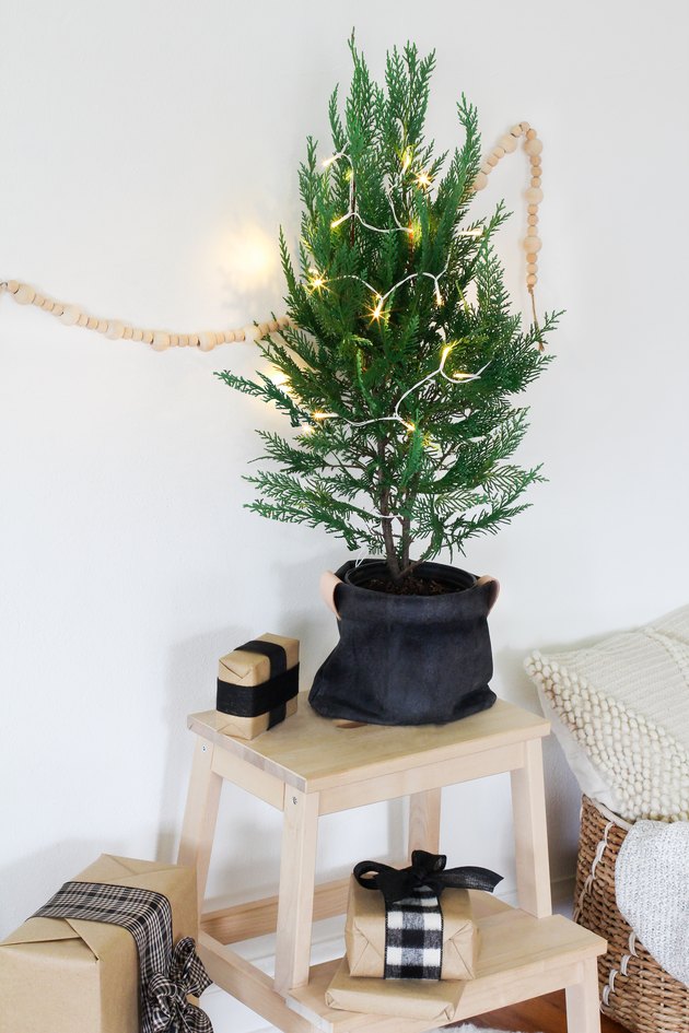 Waxed canvas Christmas tree stand