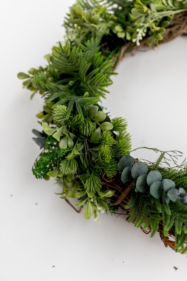 DIY Faux Evergreen Scandinavian-Inspired Christmas Wreath