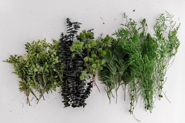 DIY Faux Evergreen Scandinavian-Inspired Christmas Wreath