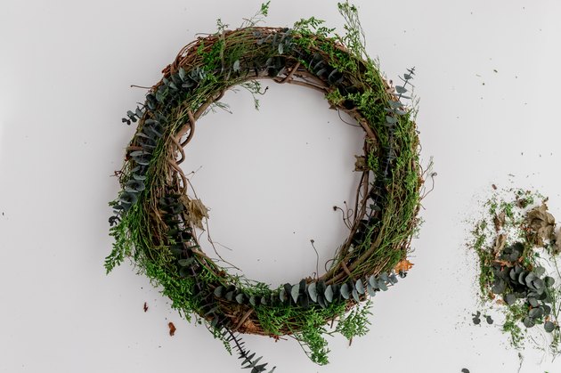 DIY Faux Evergreen Scandinavian-Inspired Christmas Wreath