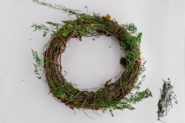 DIY Faux Evergreen Scandinavian-Inspired Christmas Wreath