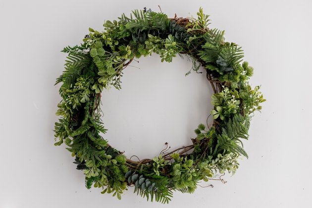 DIY Faux Evergreen Scandinavian-Inspired Christmas Wreath