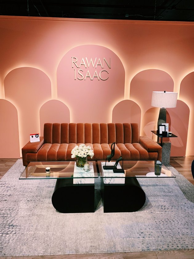 Rawan Isaac sofa with channel tufted sofa seat and back