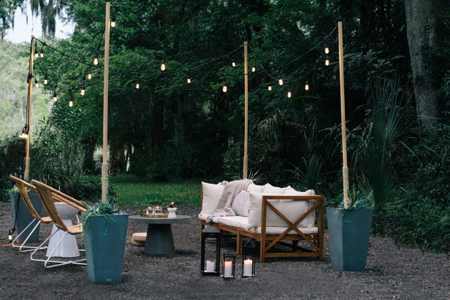 patio string lighting