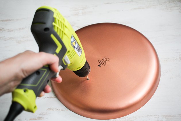 Drilling through hole marked on platter