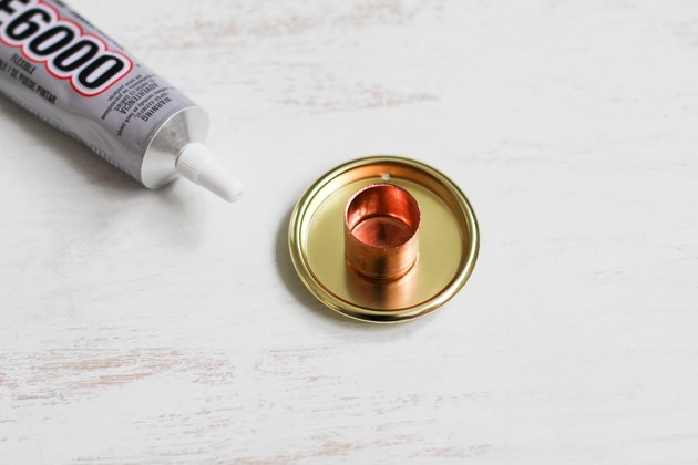 Gluing pipe cap to cup pull