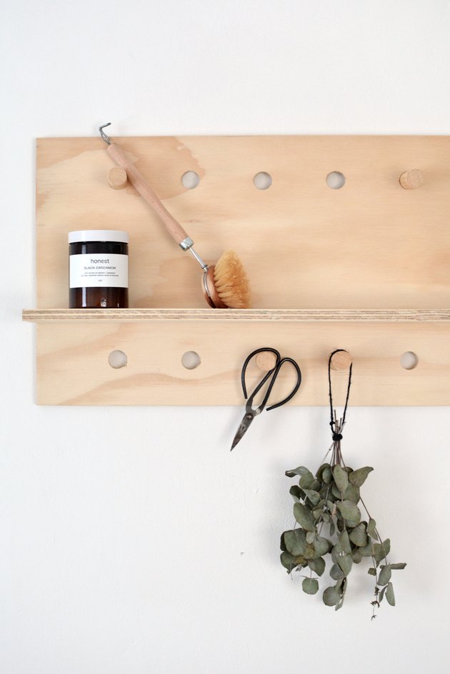 DIY peg shelf