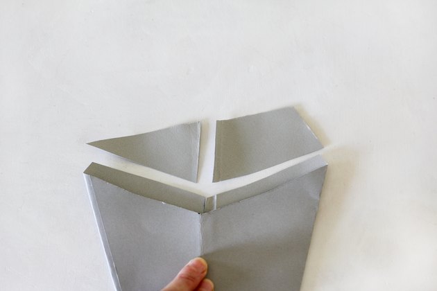 Excess paper cut off cone shape