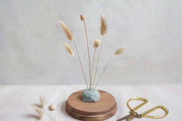 Long floral stems insert into foam
