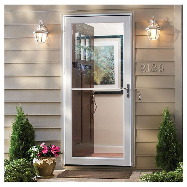 Door with hideaway screen.