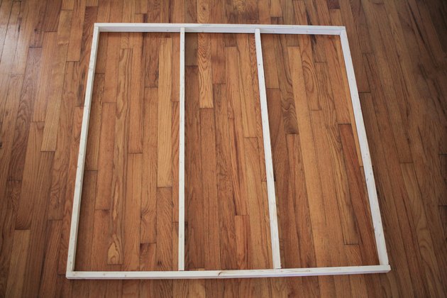 Wood boards laid into square shape