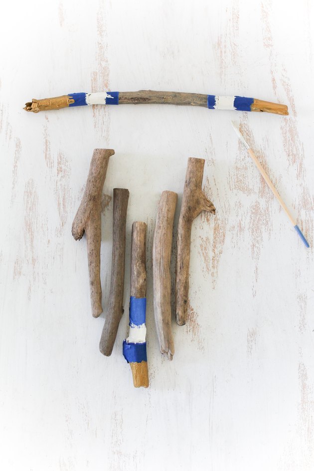 Painting branches for wall hanging