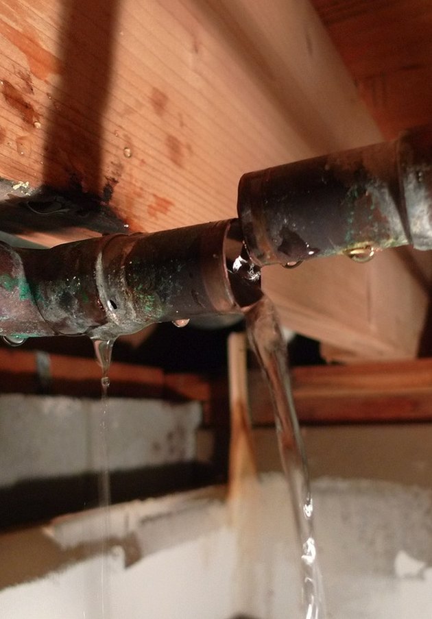 Broken water pipe.
