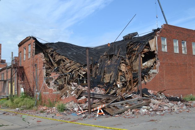 Collapsed building.