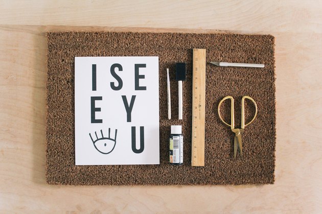 Materials for doormat stencil
