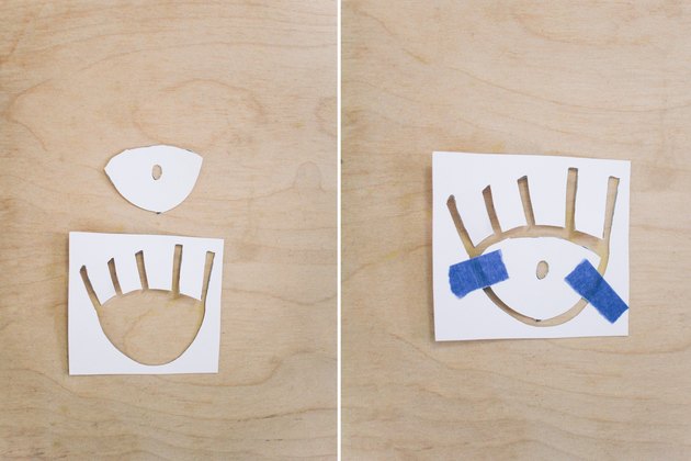 Eye stencil taped together