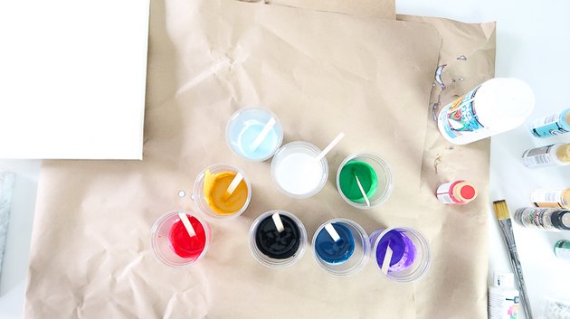 Mixed paint.