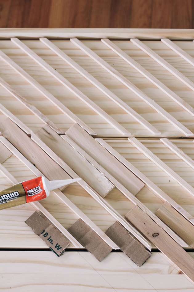 Gluing dowels to second drawer