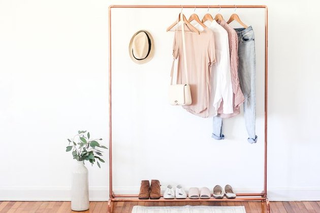 Functional DIY copper clothing stand