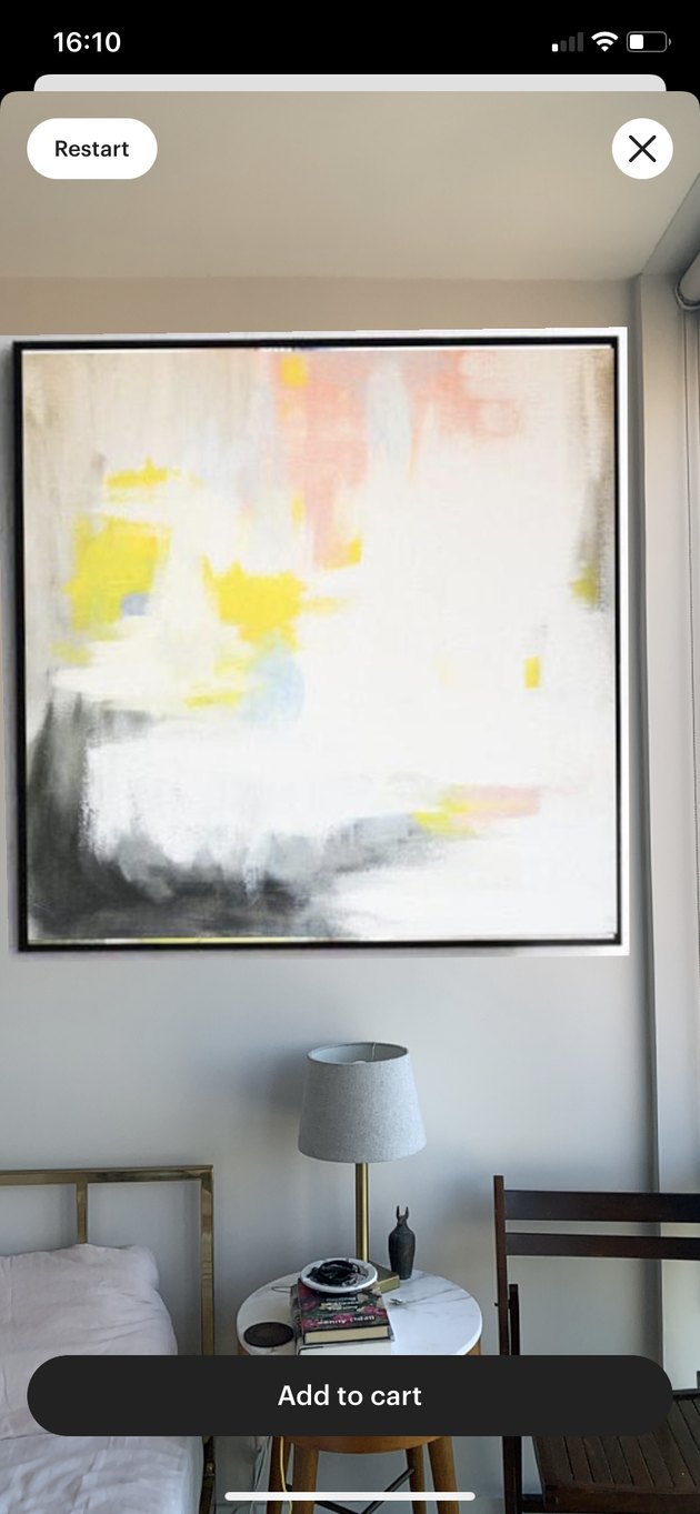screenshot of a large artwork virtually hanging in a space